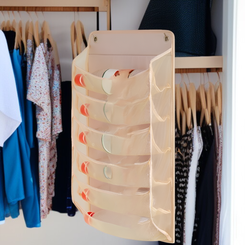 下着収納吊り下げバッグドア背面壁掛け寮ワードローブブラジャー下着靴下収納バッグボックスラックアーティファクトホーム