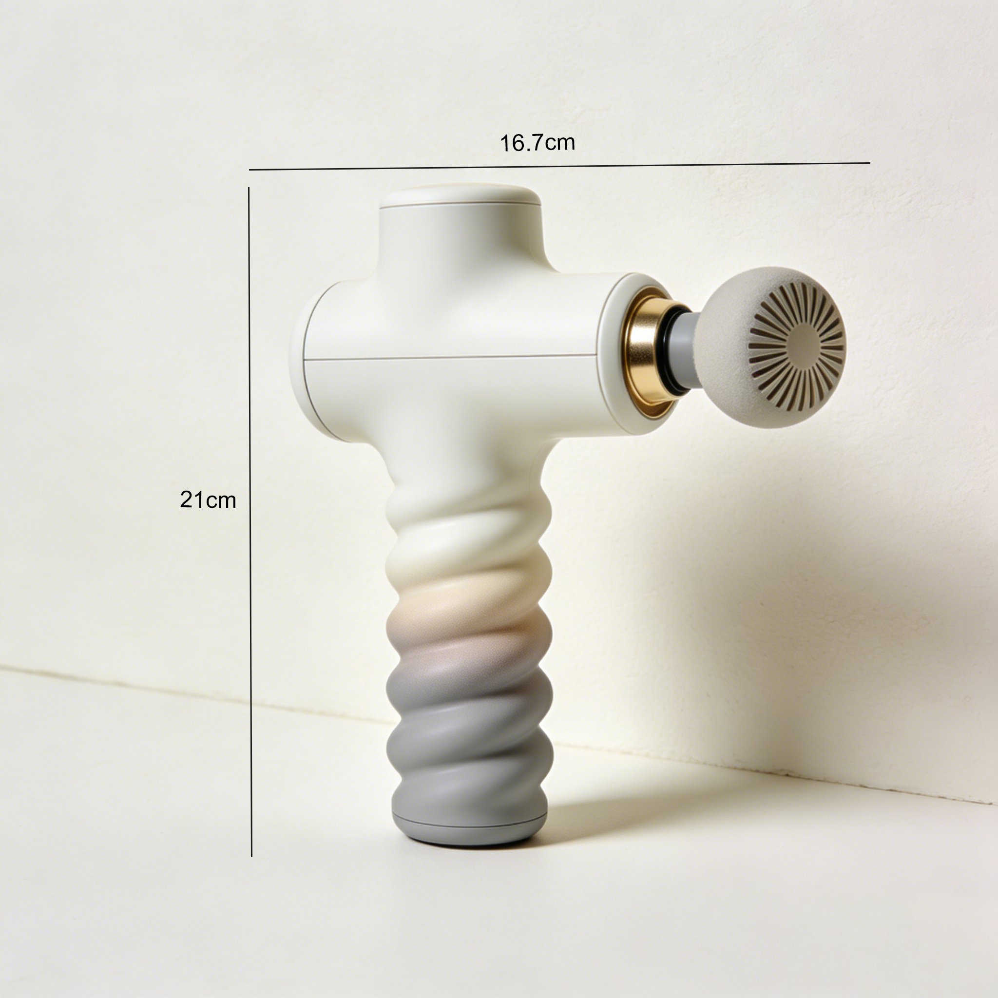 다양한 교체 헤드가 있는 진동 마사지건