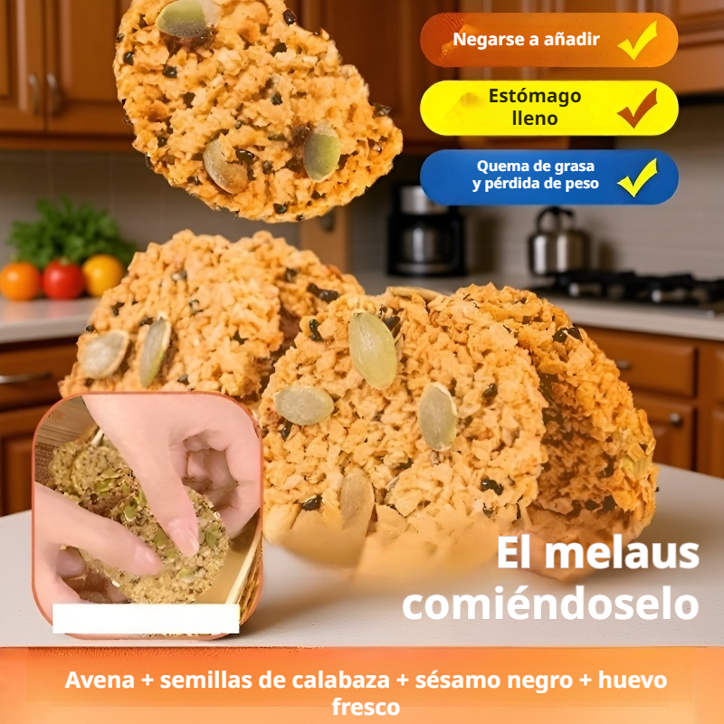 Crujiente de avena con semillas de calabaza