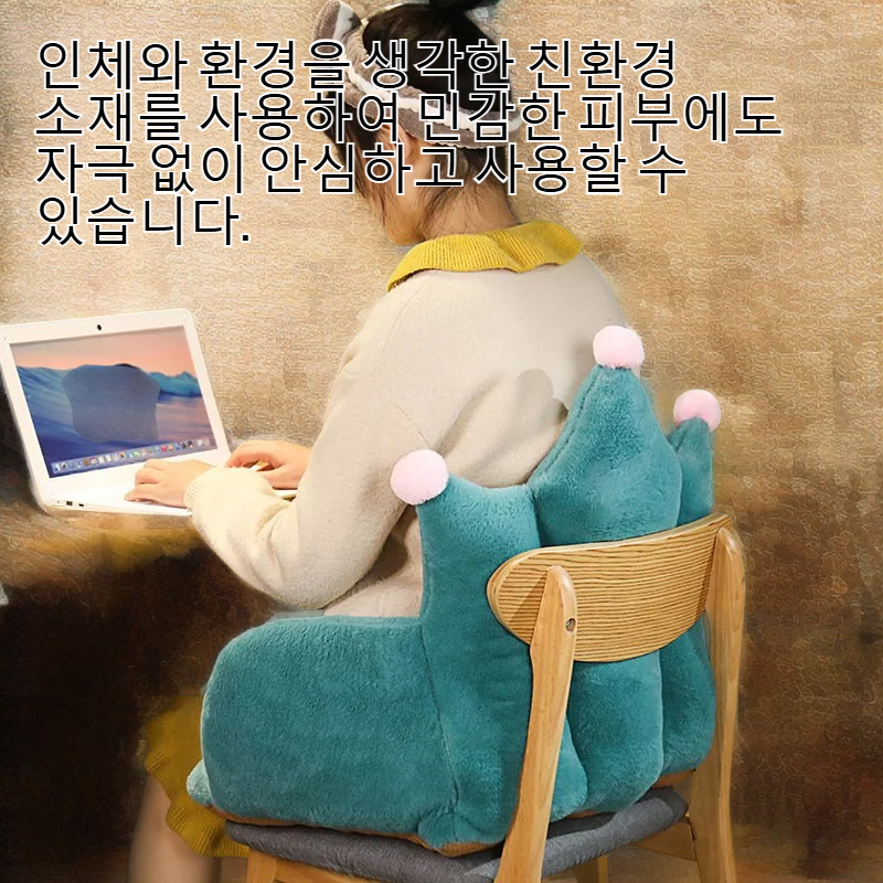 크라운 일체형 허리 지지 쿠션 제품 전체 이미지