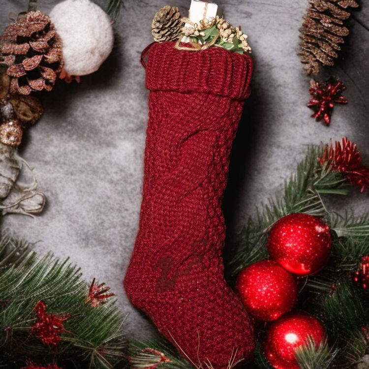 털실 바늘 크리스마스 장식 양말