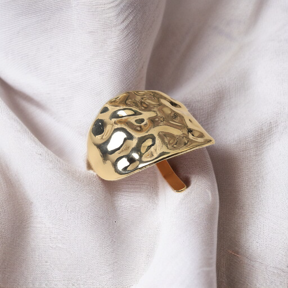 溶岩型の金属製ヘアクリップ