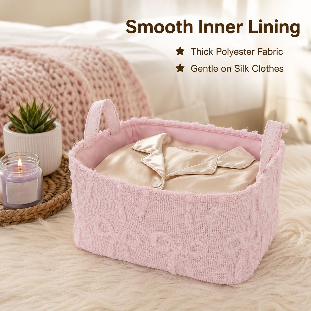 Soft Velvet Storage Basket