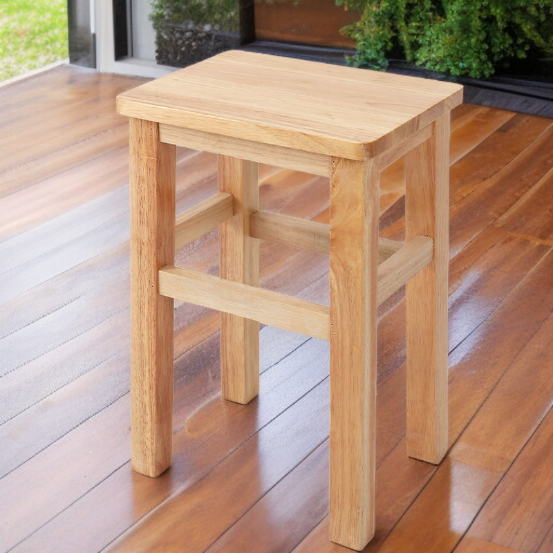 원목 사각 스툴