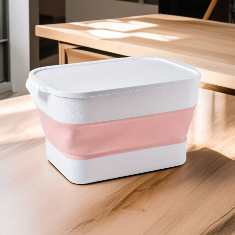 아웃도어 장난감 수납함 접이식 수납 바구니 덮개 포함 의류 가정용 플라스틱 수납 정리함