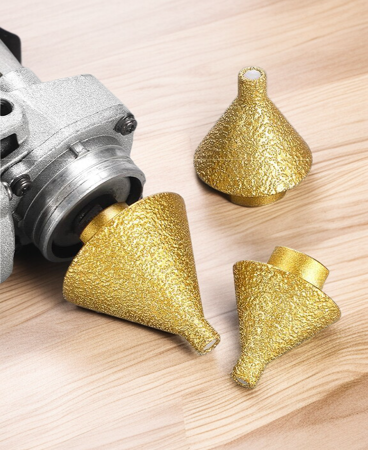 ダイヤモンドアングル研削ヘッドリーマドリルの先端アップ