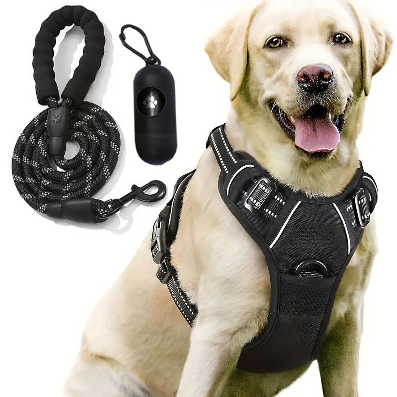 Pet retractable dog collar traction rope