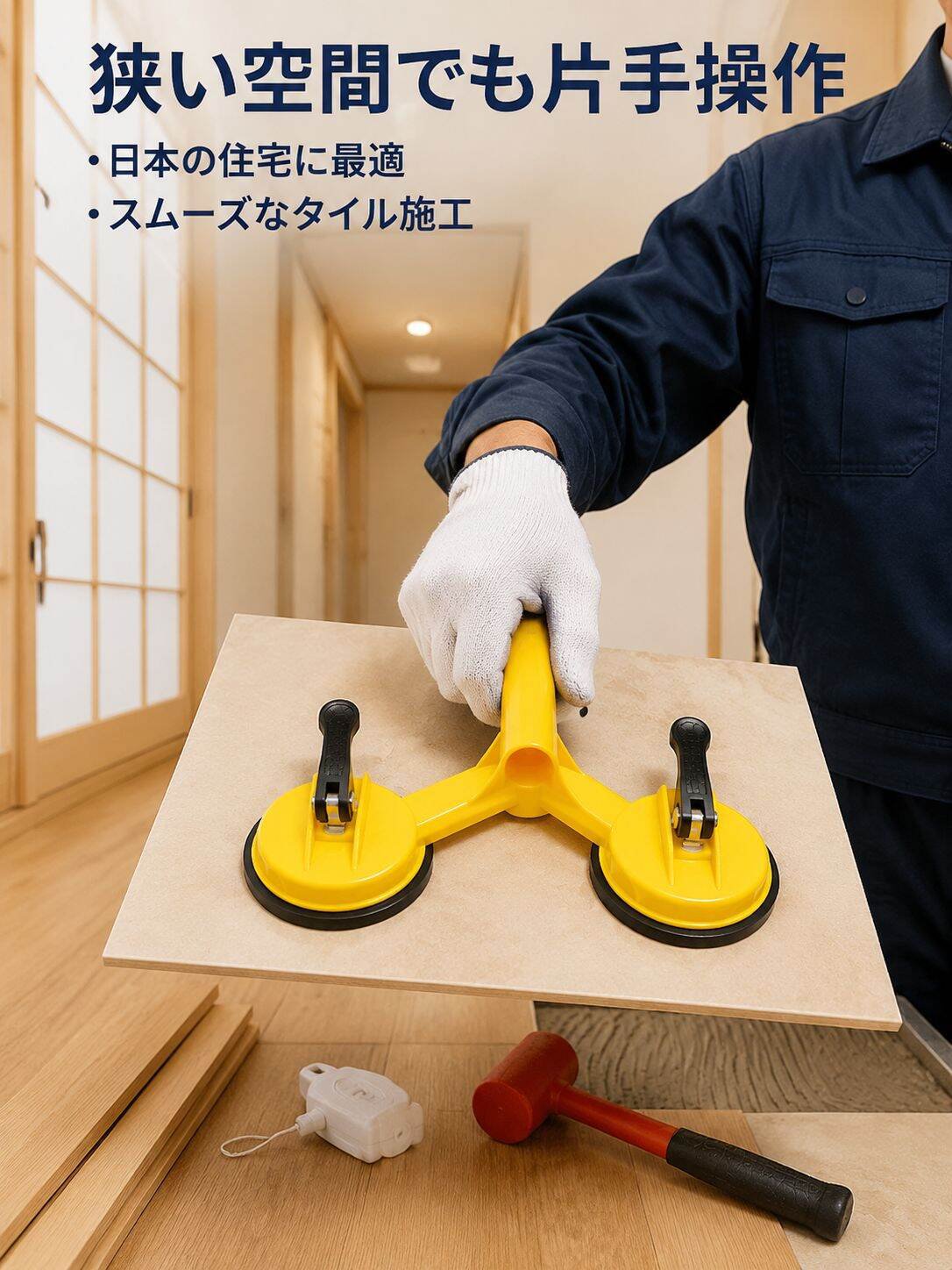 改良型イエロー＆ブラック吸盤・厚手・耐荷重性＆滑り止め強化