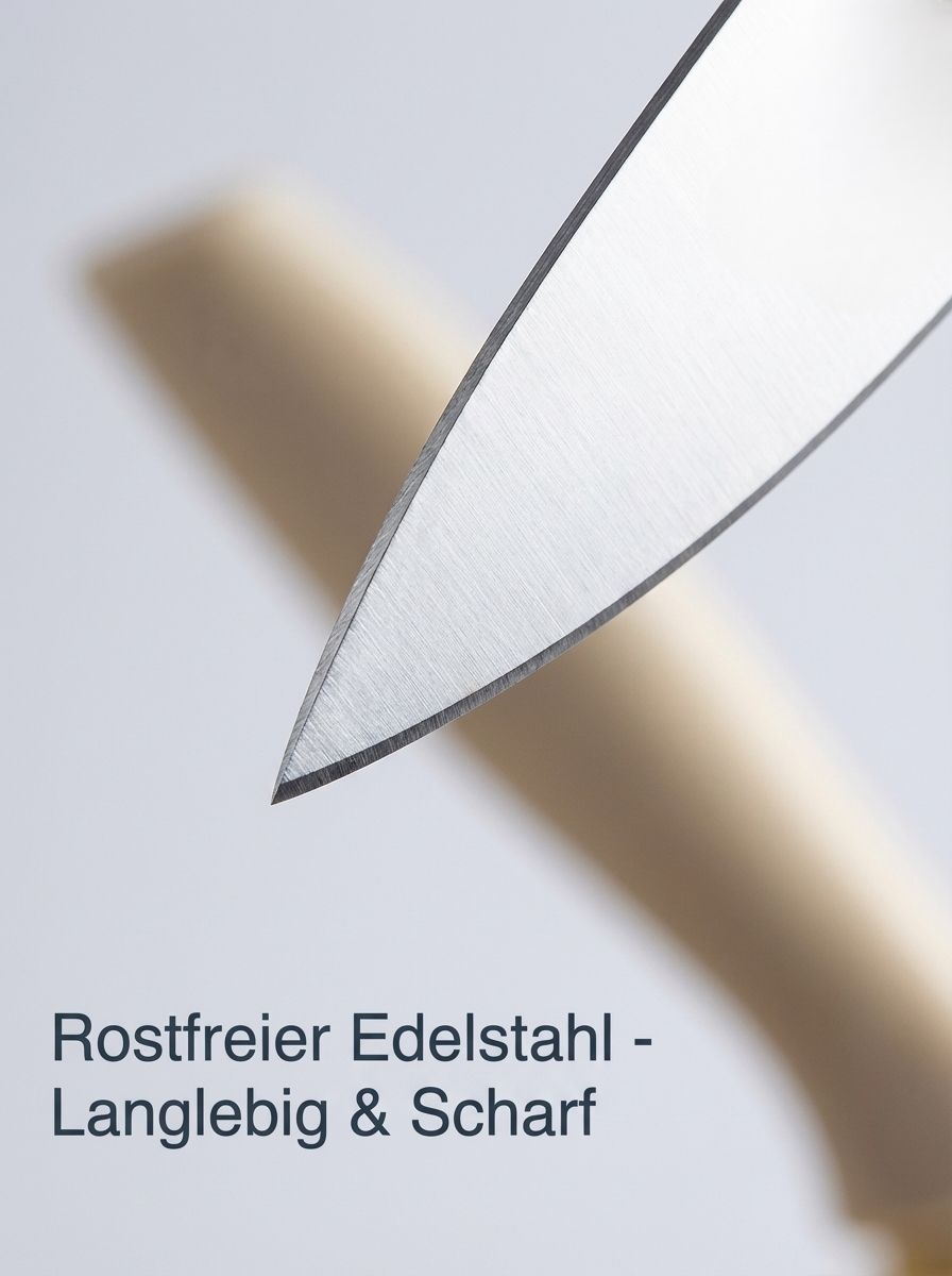 Scharfes Küchenmesser aus Edelstahl
