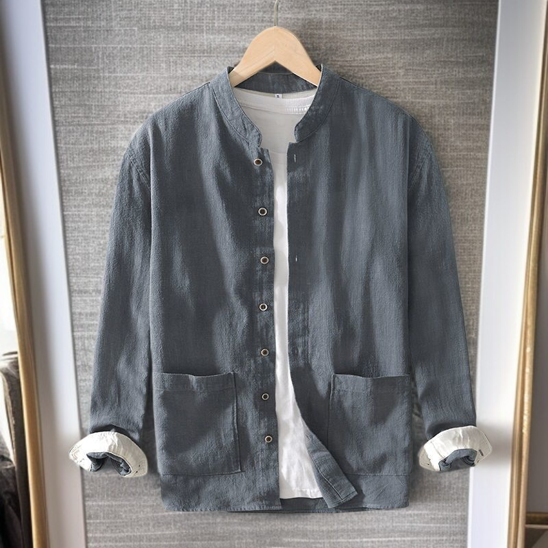 남자 린넨 차이나 셔츠 코튼 빈티지 차이나 셔츠 남자 빈티지 린넨 차이나 셔츠