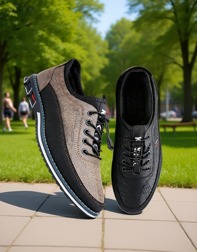 화이트 남성 스니커즈 디테일 샷