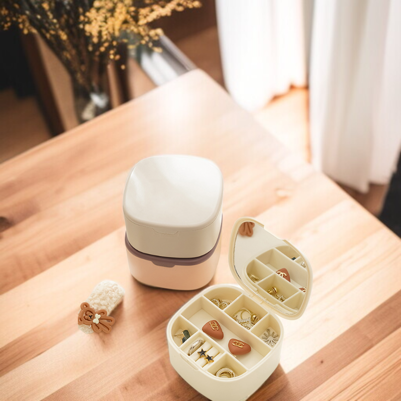 旅行用コンパクト・ポータブル・オーガナイザー リップスティックケースセット リングネックレススタッドジュエリーボックス