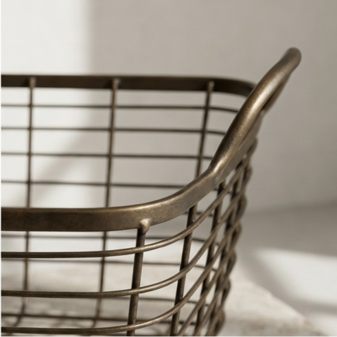 おしゃれな和室に合う収納バスケット使用例