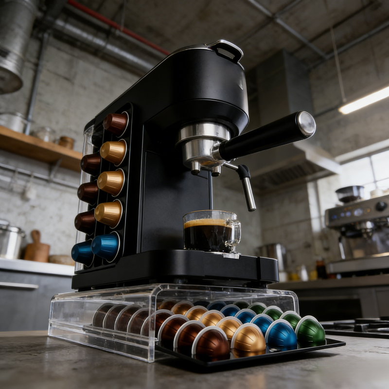 用アクリルカプセルコーヒー収納ラック（三種対応）