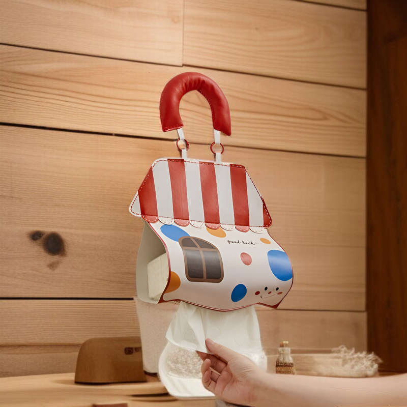 漫画の壁掛けティッシュバッグ防水壁掛けフェイスタオルロールペーパーボックスバスルームトイレットペーパーバッグ