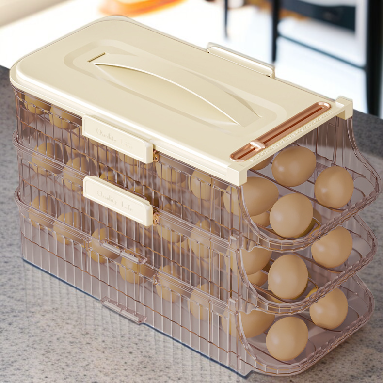 Kuchenny pojemnik na jajka do lodówki, obrotowy stojak na jajka