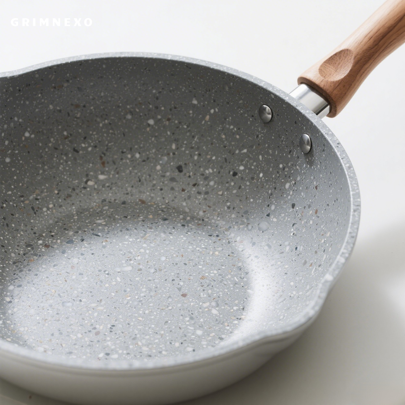 Close-up of non-stick frying pan surface