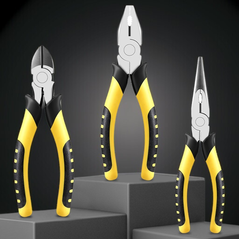 Laborsaving steel wire pliers industrial grade diagonal electrician pliers