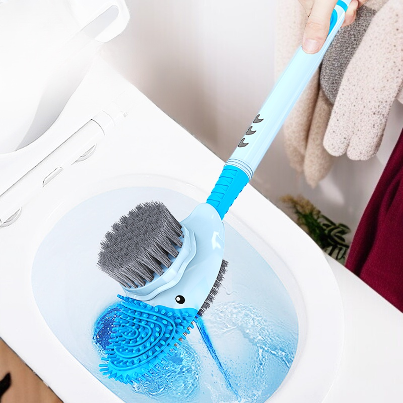 벽걸이 변기브러쉬 액체청소 러버덕 실리콘 변기브러쉬 화장실청소신기