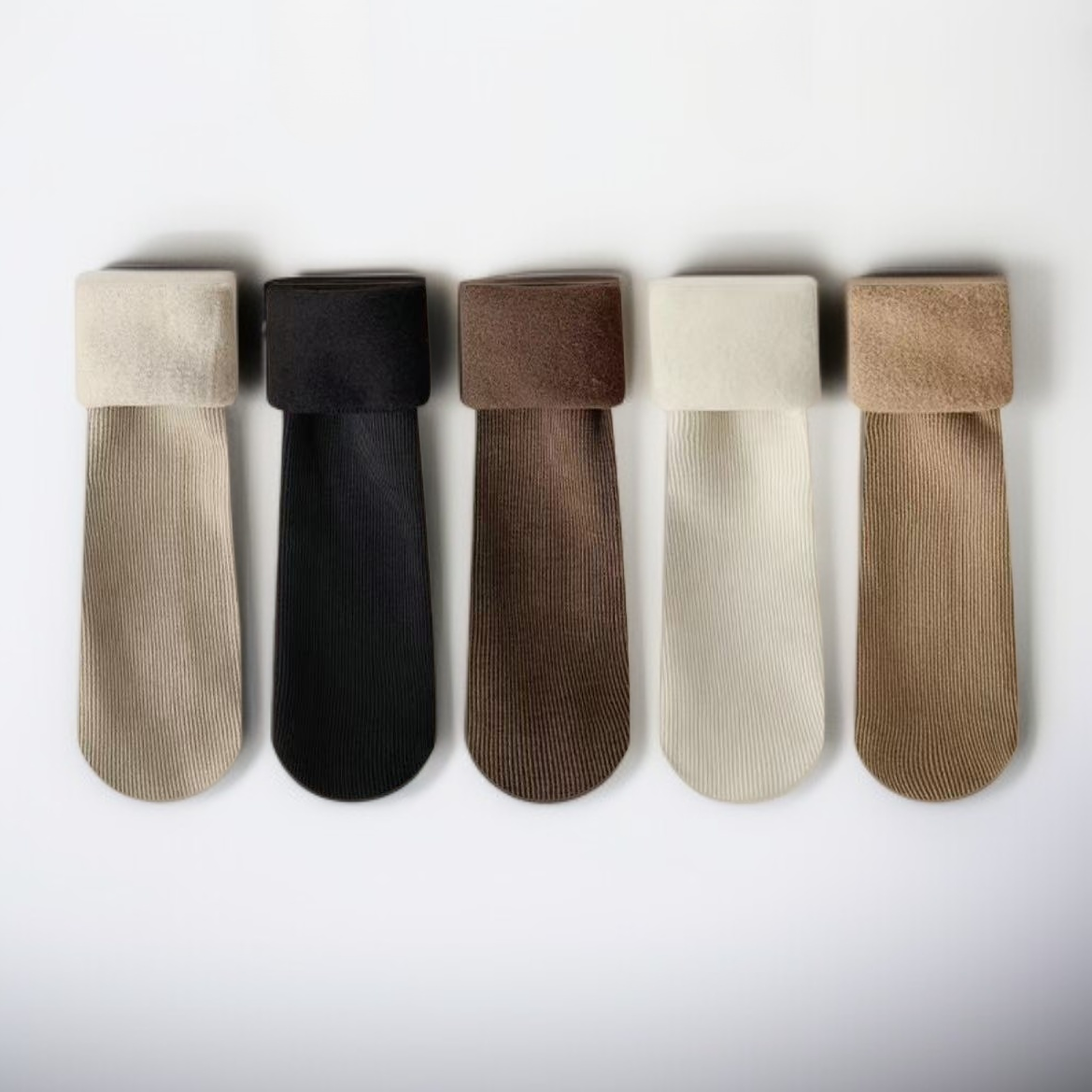 여성 단색 중장통 스노우 스타킹