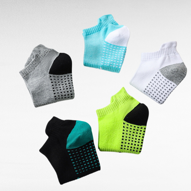 男性用薄手アンクルソックス 5足組 吸汗通気 ランニング・スポーツ用