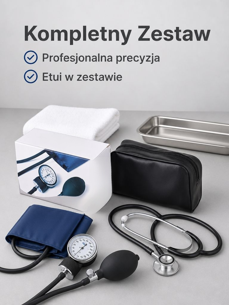 Ciśnieniomierz bezrtęciowy z dołączonym stetoskopem