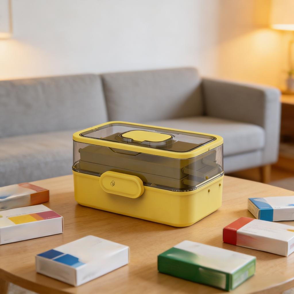 Household multi-layer medicine storage box