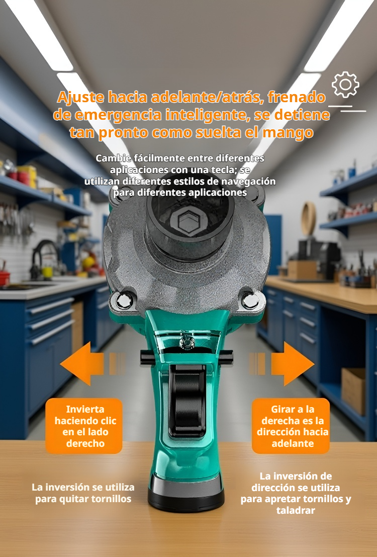 Llave de impacto sin escobillas para uso profesional