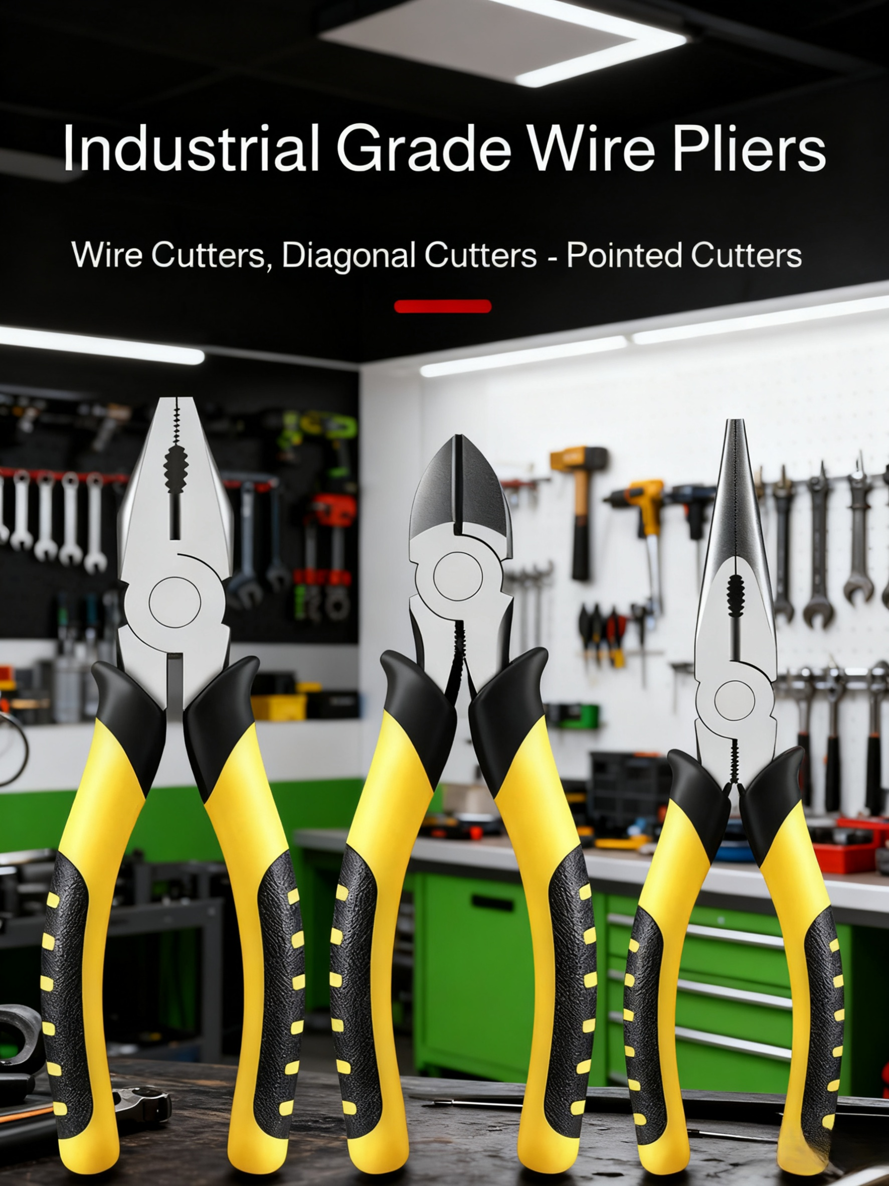 Multi-purpose wire cutter and needle nose pliers close-up
