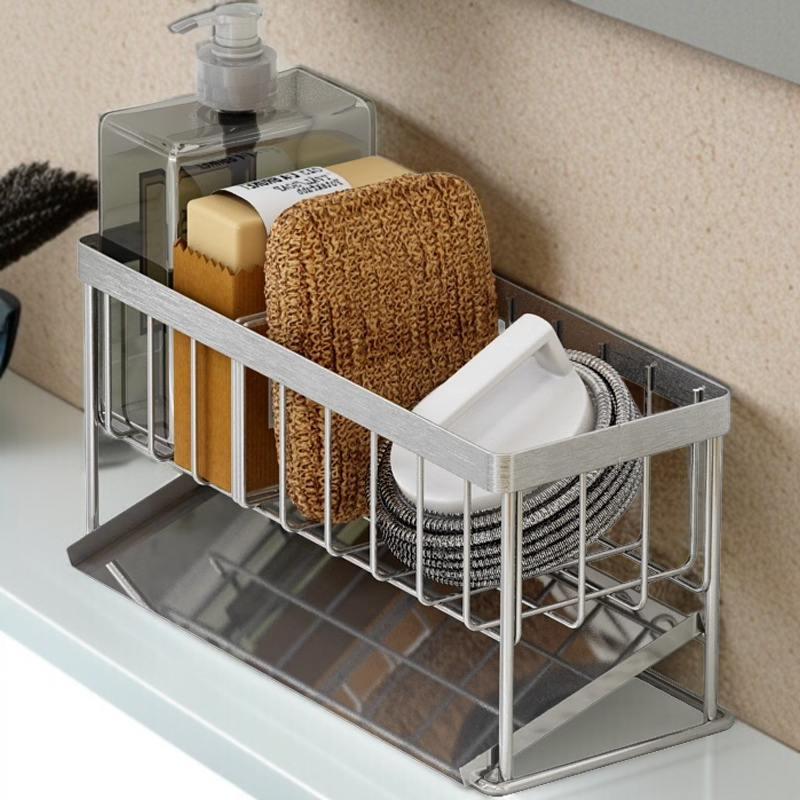 Schwammtuchhalter Aus Edelstahl Waschlappen Lagerung Mehrerer Artikel Küchenarbeitsplatte Hochwertig