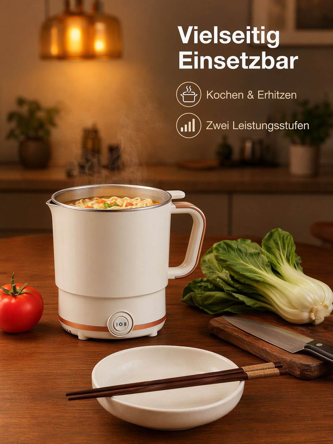 Multifunktionaler tragbarer faltbarer Wasserkocher