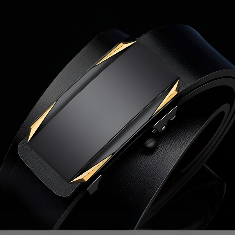 비즈니스 캐주얼 남성 벨트 중장년 남성 자동 버클 벨트 소가죽 모조 가죽 비즈니스 캐주얼 남성 벨트