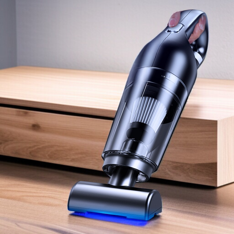 車用掃除機 車用ワイヤレス充電 ハンドヘルド掃除機 車または家庭用 120W ハイパワー吸引 乾湿両用