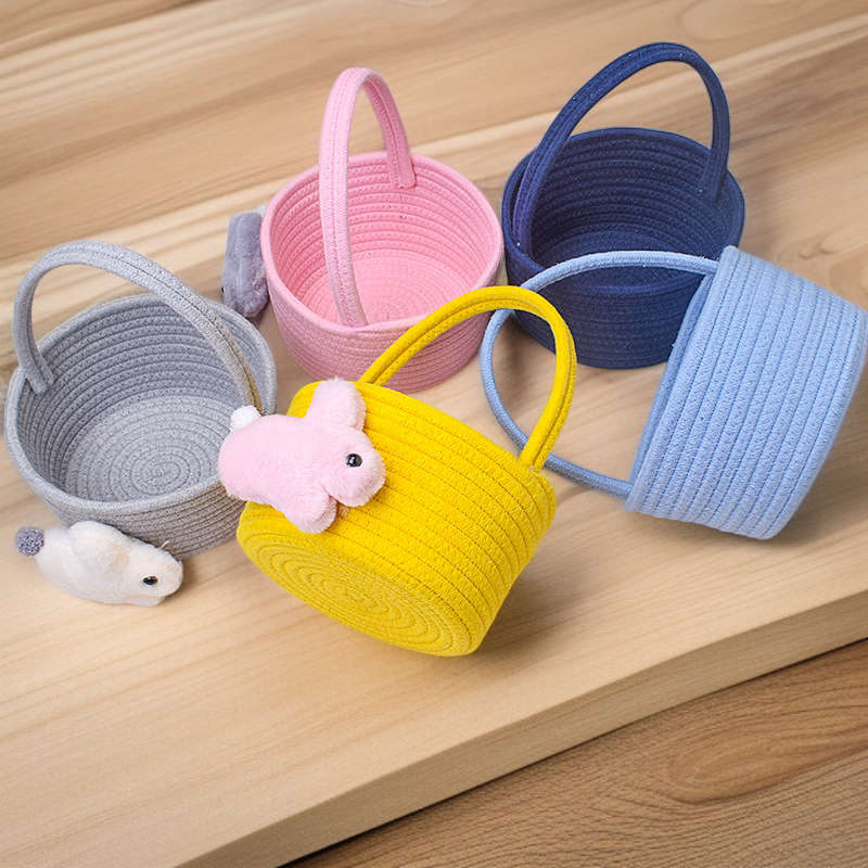 Woven baskets storage buckets