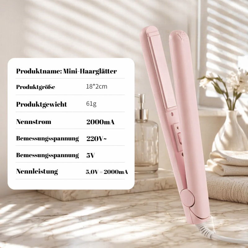 Mini Haarglätter für Pony und glattes Haar