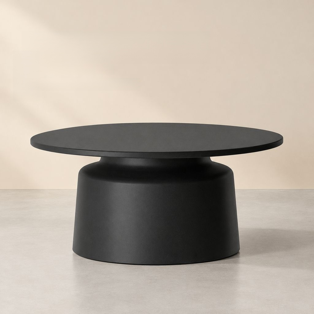 Cream-Colored Coffee Table for Living Room, Nordic-Style Iron Art Round Tea Table, Modern Minimalist