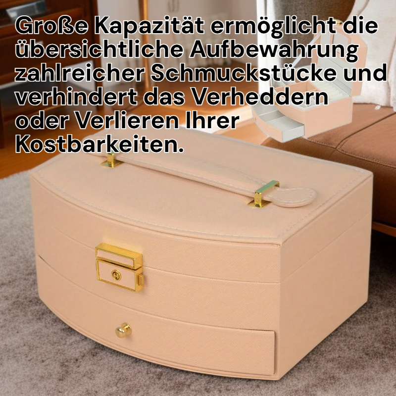 Große Schmuckaufbewahrungsbox mit Schloss, 1 Stück, einfaches Design
