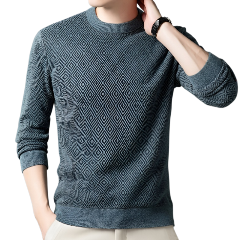 남자 추동 자카드 스웨터 남 기모 니트 레깅스 남자 니트 자카드 니트 레깅스