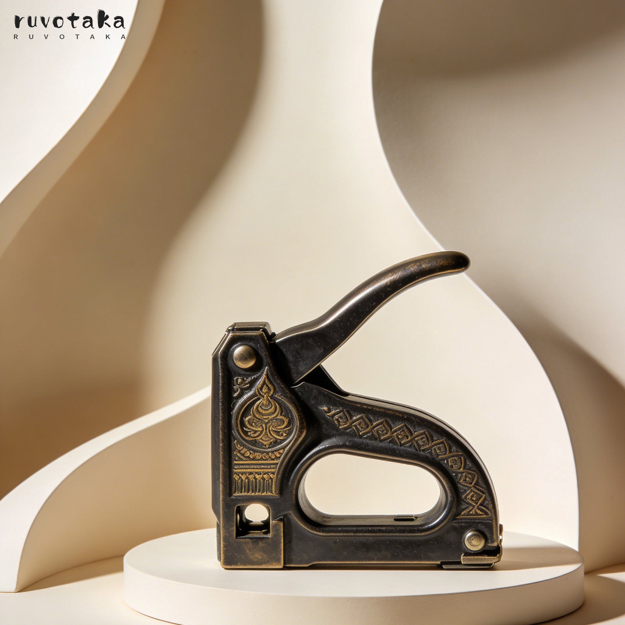 เครื่องเจาะกระดาษคุณภาพสูงสีดำ