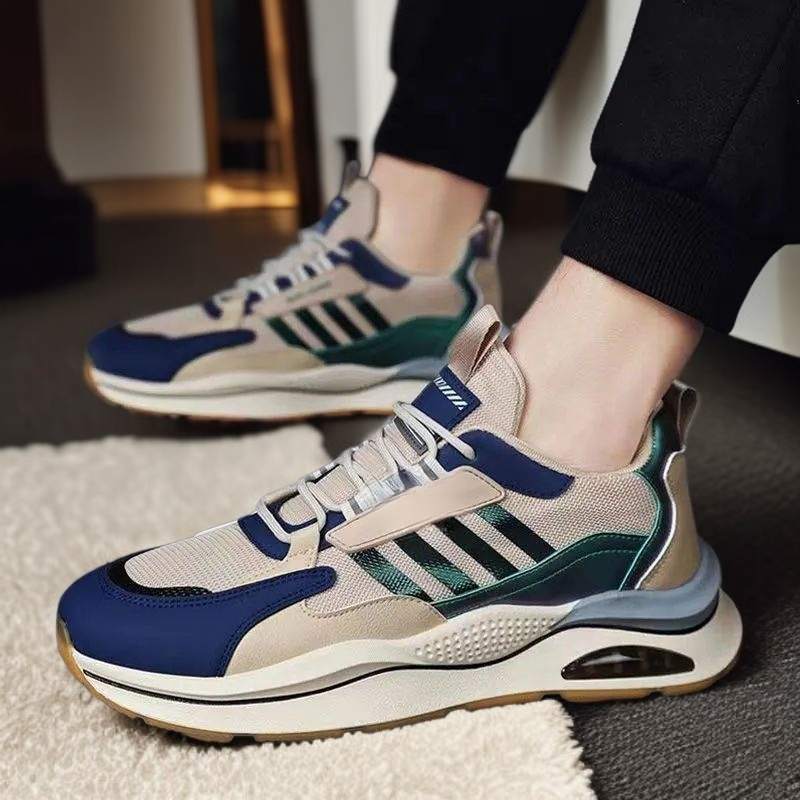 حذاء رجالي رياضي عصري متعدد الاستخدامات مقاوم للانزلاق وجديد قابل للتنفس بنسيج شبكي