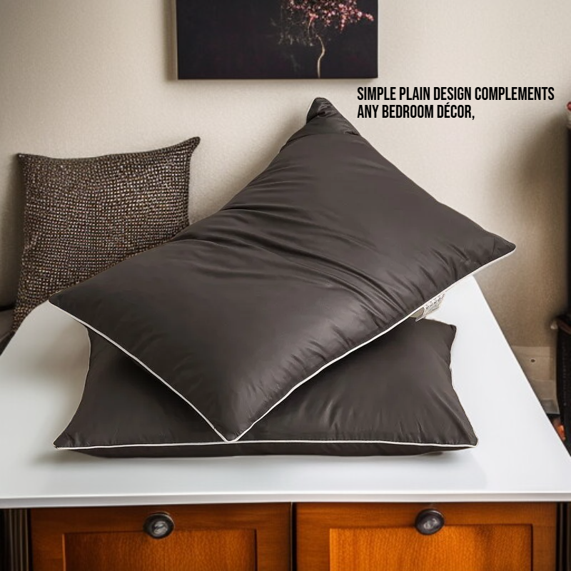 Washed Cotton Plain Round Pillow Cover Pair (48*74cm) - Home Use