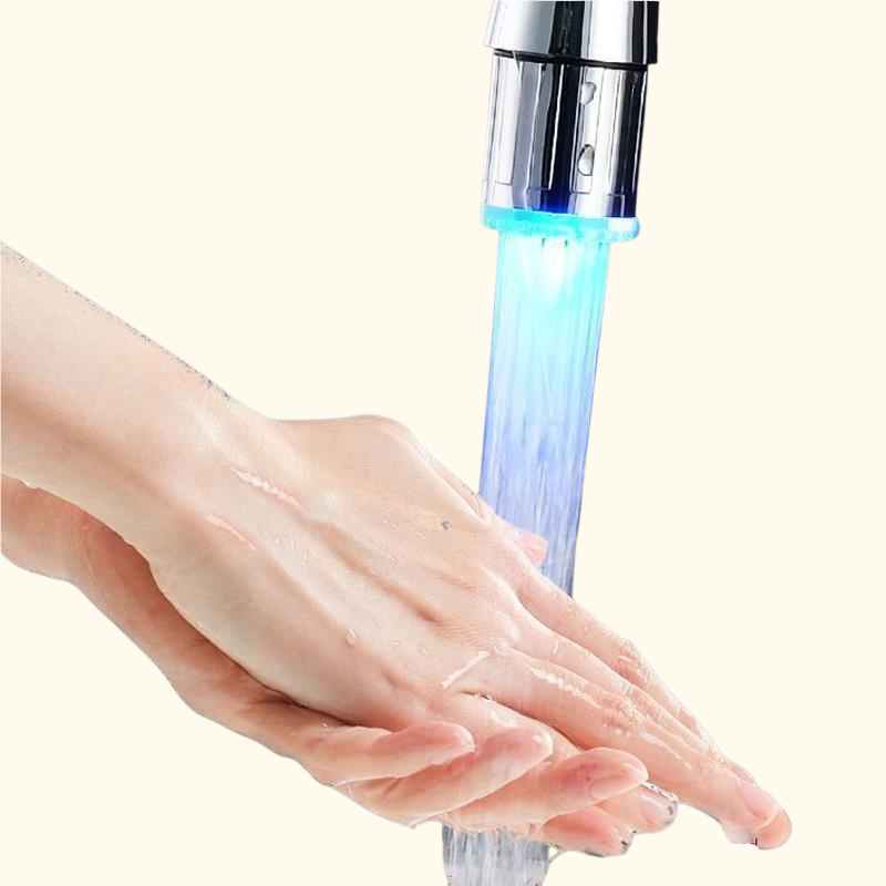 온도에 따라 색이 변하는 수도꼭지 