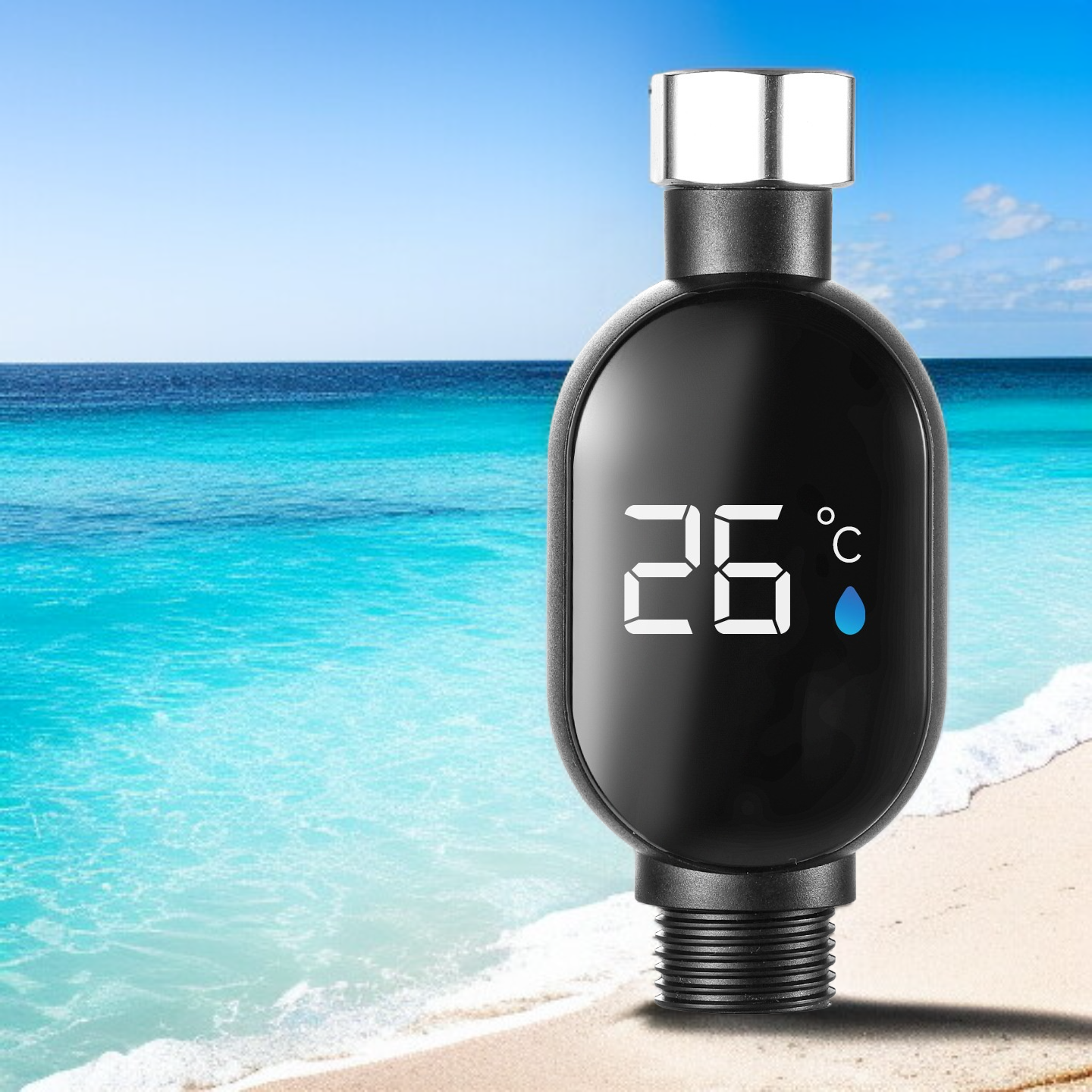 ควบคุมอุณหภูมิอัจฉริยะ ตัวปรับ ปรับอุปกรณ์ ครอบครัวในเมือง กันน้ำ มองเห็นได้ แอลอีดี เครื่องวัดอุณหภ