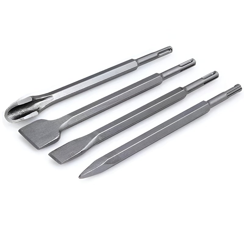 U型工具付き二溝ハンマードリルチゼルセット