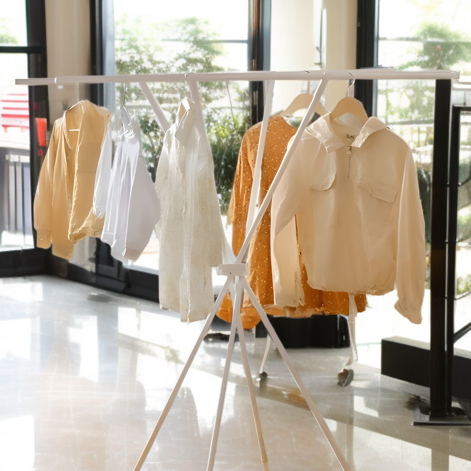 ダブル物干しラック