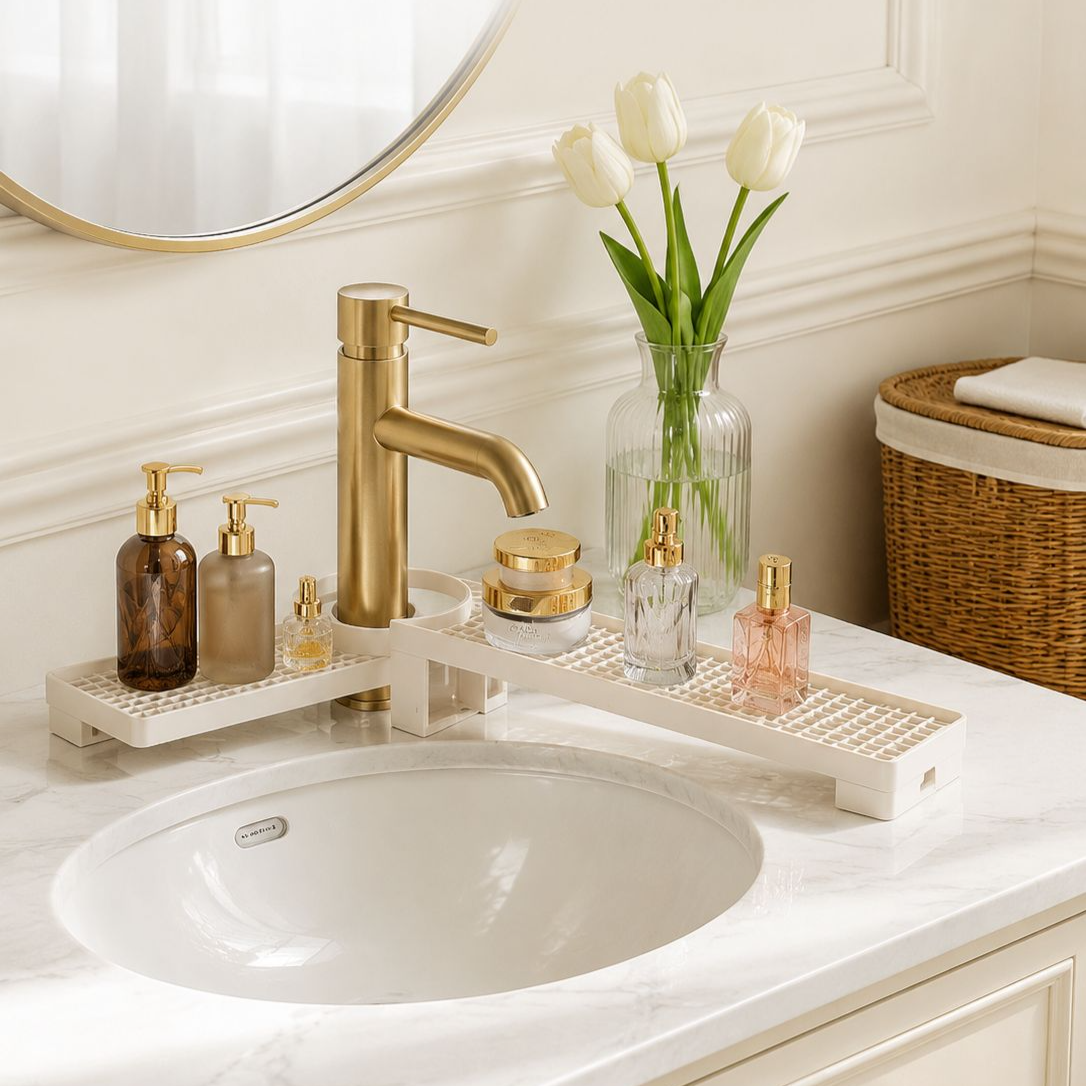 Étagère de rangement pour lavabo de salle de bain