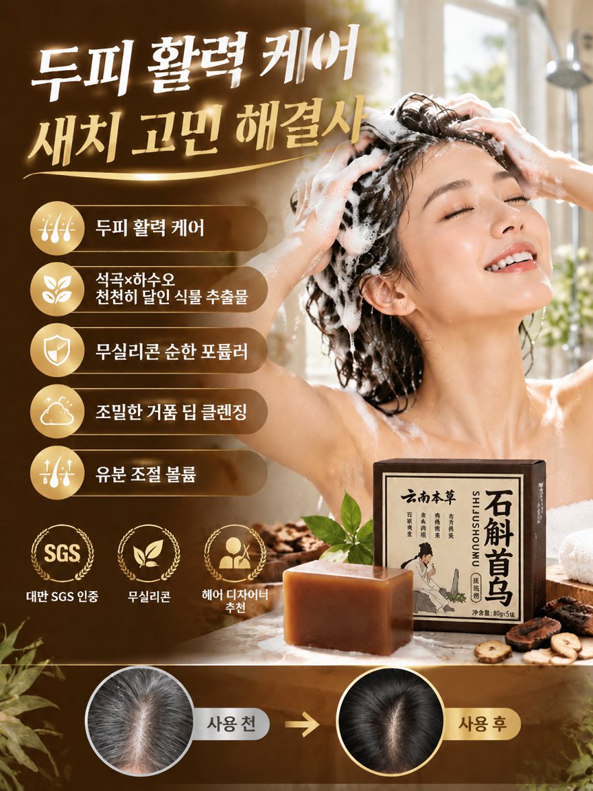 석곡하수오 샴푸 비누