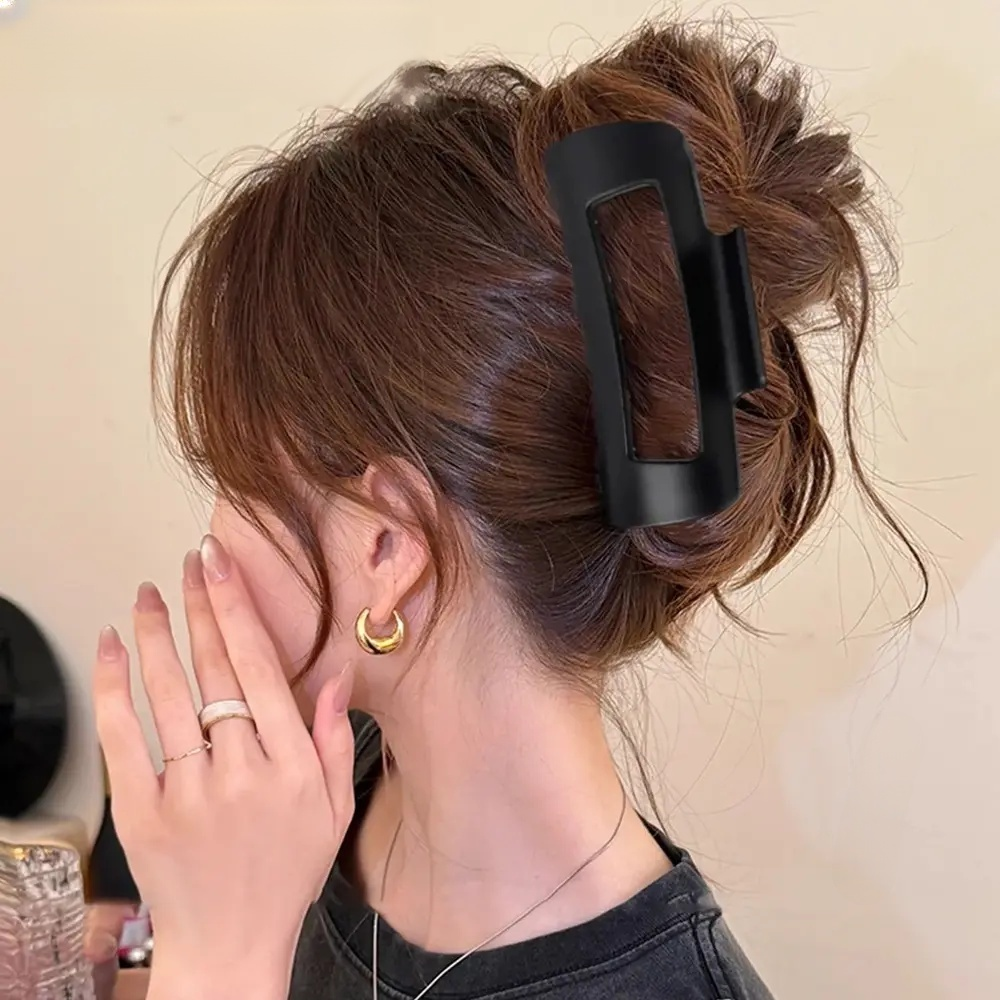 硅胶鲨鱼夹柔软防撞保护后脑夹头发耐用夹子