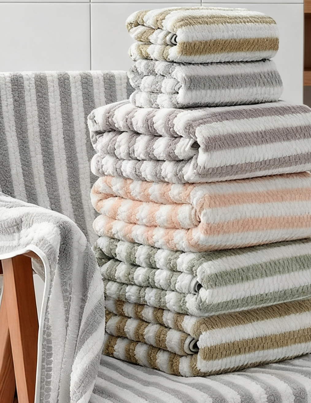 섬세한 촉감의 페이스 타월 디테일