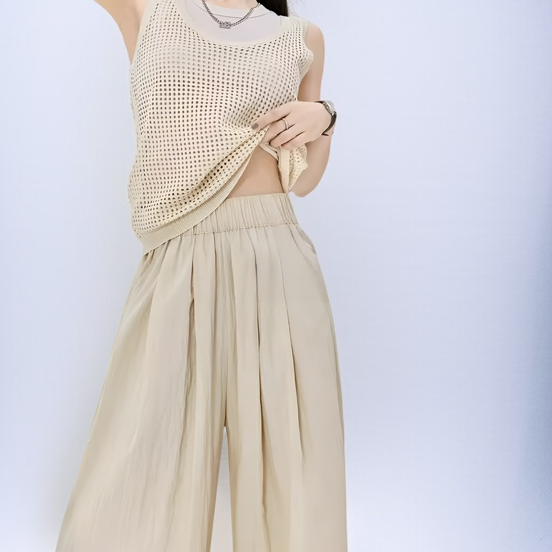 夏パンツ 2025 山本パンツ ハイウエスト ルーズパンツ ドレープ 日本製 ワイドレッグパンツ スリム 大きいサイズ モップパンツ レイジー カジュアル ワイドレッグパンツ